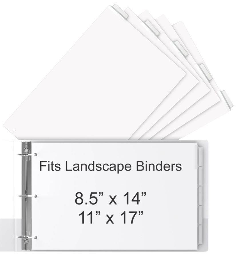 Stride Legal-Size Index Dividers 5-Clear Tabs/ST 8-1/2"x14" MLA 63200