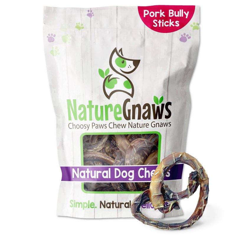 Nature Gnaws Porky Pretzel Jerky Dog Dog Treats - 15ct
