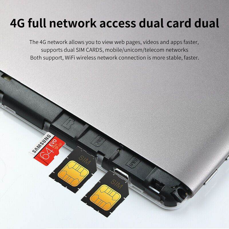 Tablets 10.1 InchTen Core 4G+64G WiFi Tablets PC Dual SIM Dual Camera Belakang 13.0MP IPS Bluetooth 4G WiFi Game Tablets