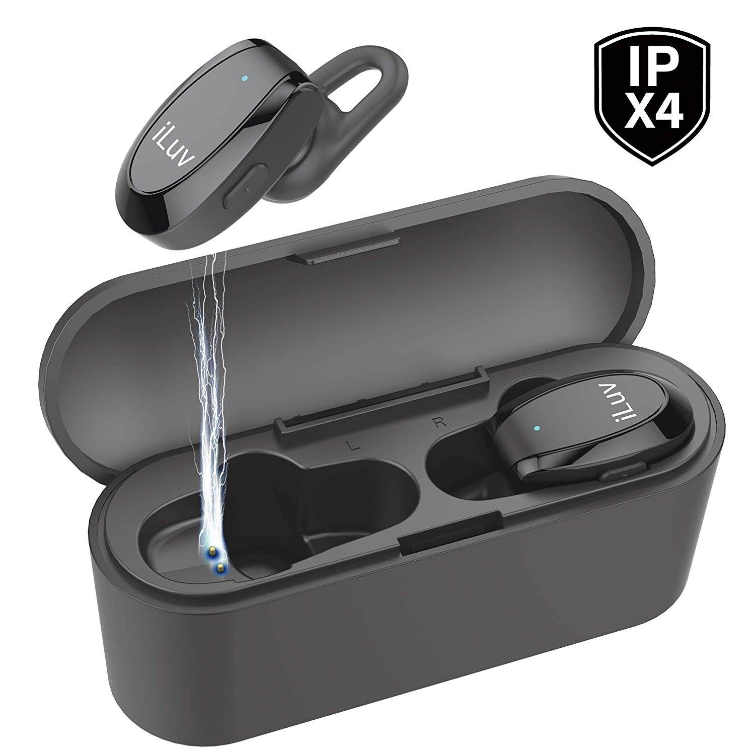 iLuv TrueBTAir True Wireless Stereo In-Ear Earbuds with Charging Case - Black