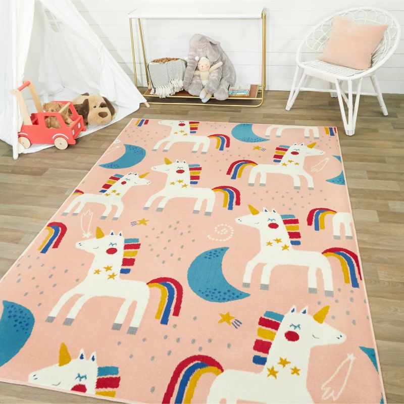 4'1"x5'6" Unicorn Pink Rug - Balta Rugs