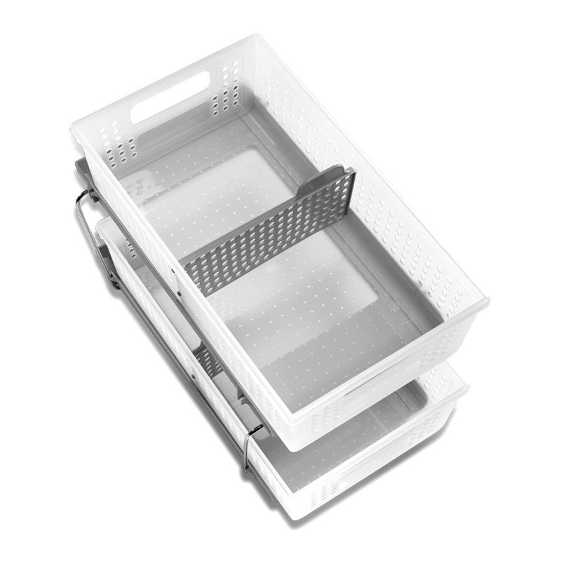 Two-Tier Organizer with Dividers Frost/Gray - Madesmart
