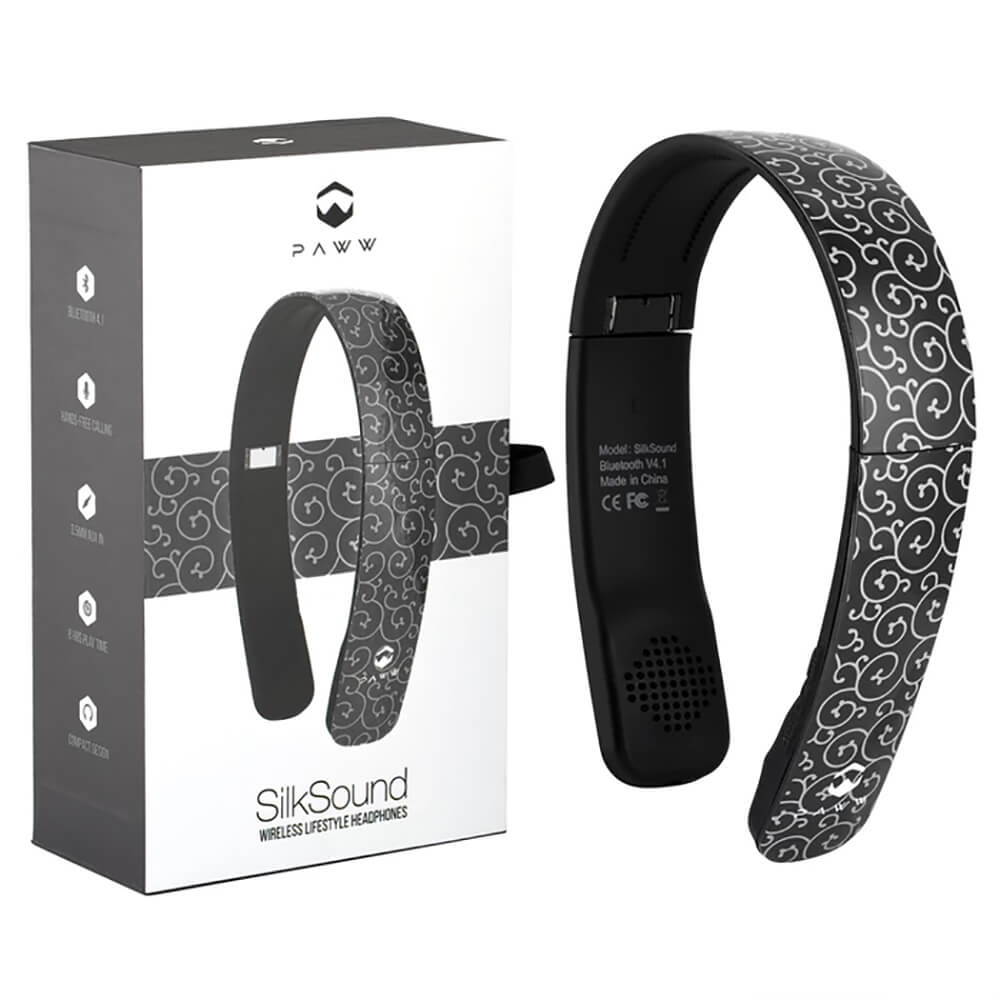 Paww SilkSound Headphones - Stylish Foldable Paww SilkSound Headphones - Stylish Foldable On-Ear Wireless Bluetooth Handsfree Calling with 8 Hours Playtime for Work Travel or Outdoor Use