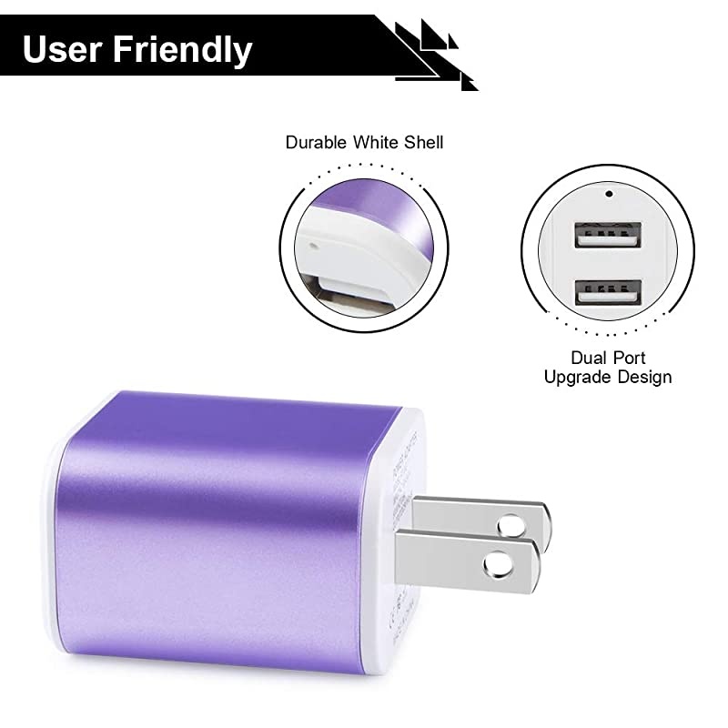 Charging Block, Charger Plug+6ft Micro Cable Android Fast Charger Compatible with Samsung Galaxy S7 S6 Edge J8 J6 J5 J4 J3 J2 J7 V/Sky Pro/Crown/Star/Refine, LG Stylus 3/Stylo 3 2, Kindle fire