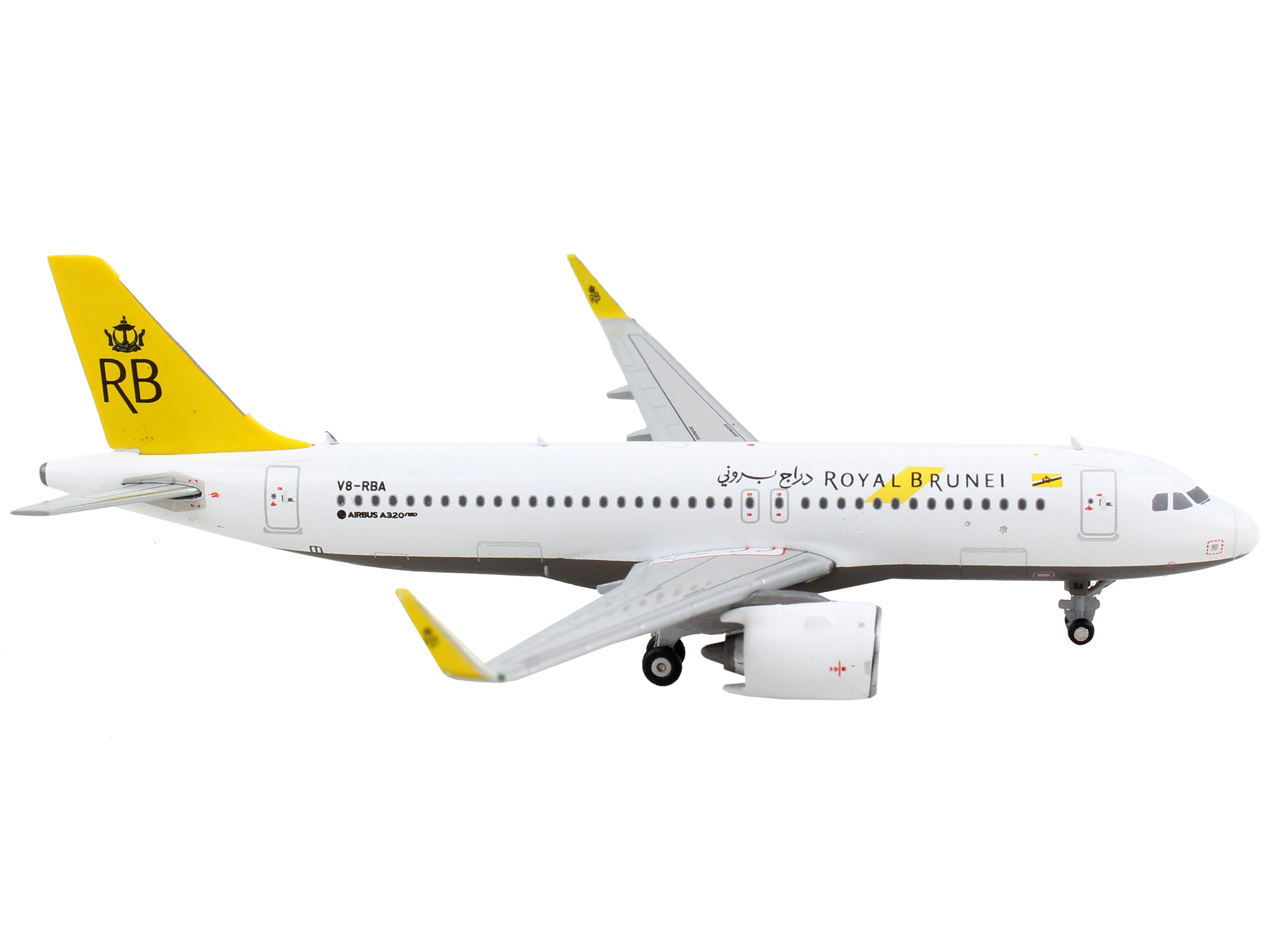 Airbus A321neo Commercial Aircraft "American Airlines" (N413AN) Gray with Striped Tail 1/400 Diecast Model Airplane by GeminiJets