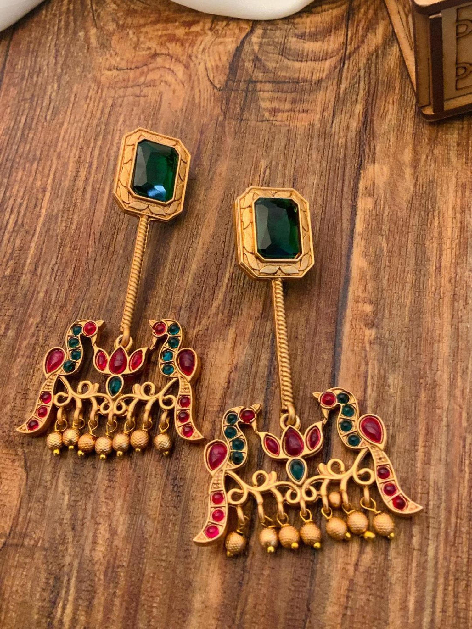 Abdesigns High-Quality Ornamental Gold-Plated Earrings