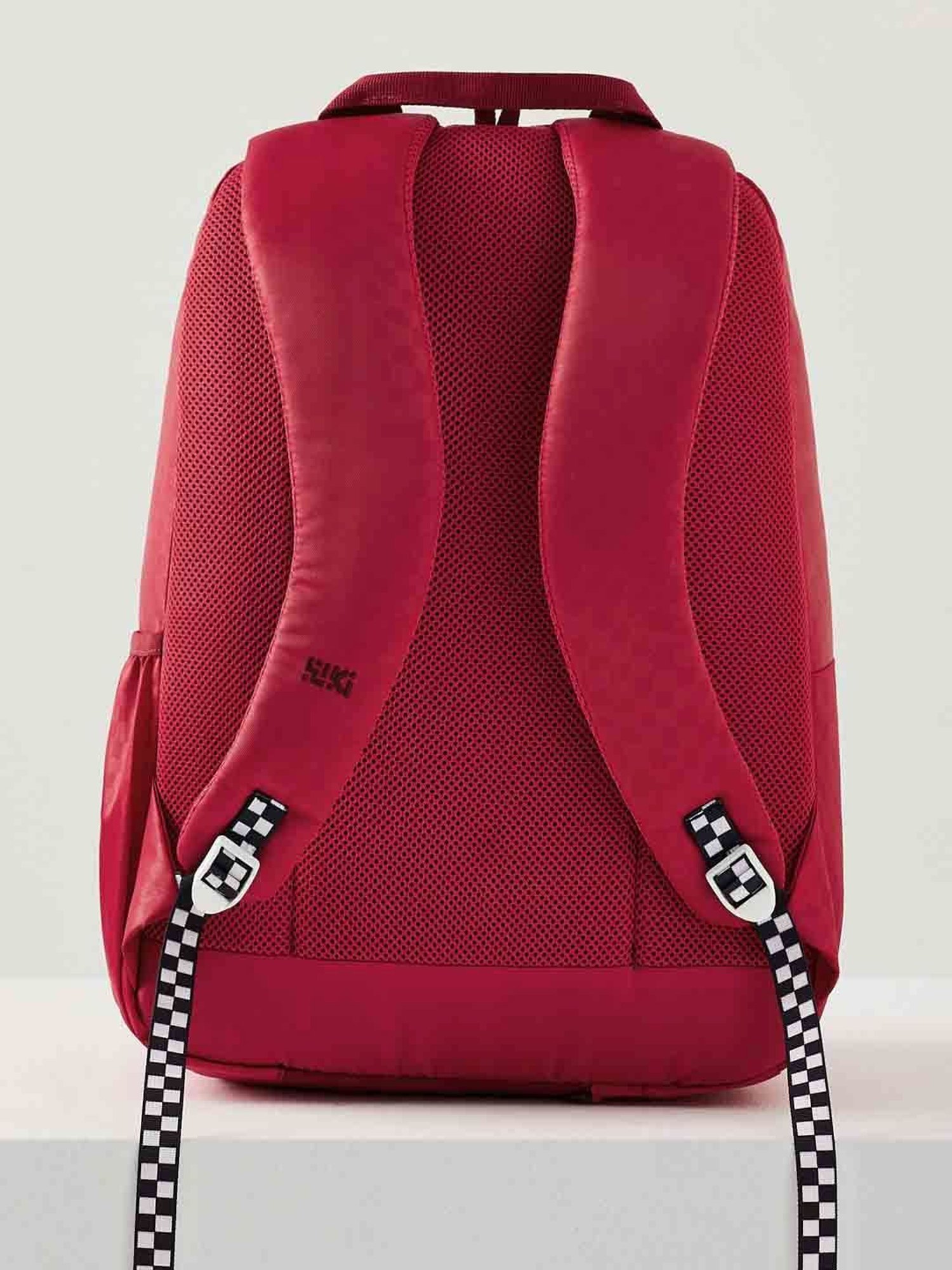 Wiki Back to School 3 Red Polyester Printed Backpack - 34 Ltrs