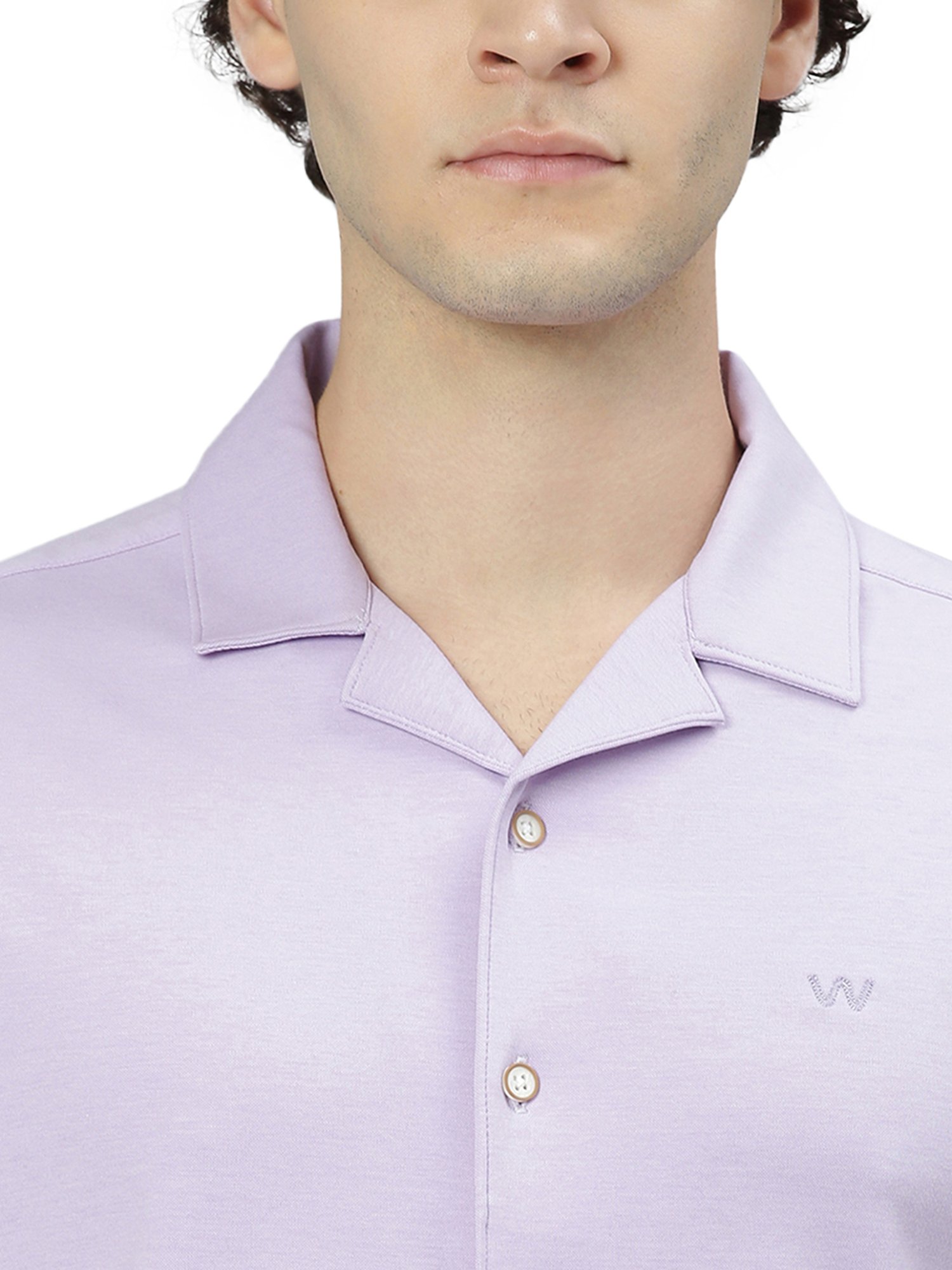 Slowave Light Purple Regular Fit Shirt