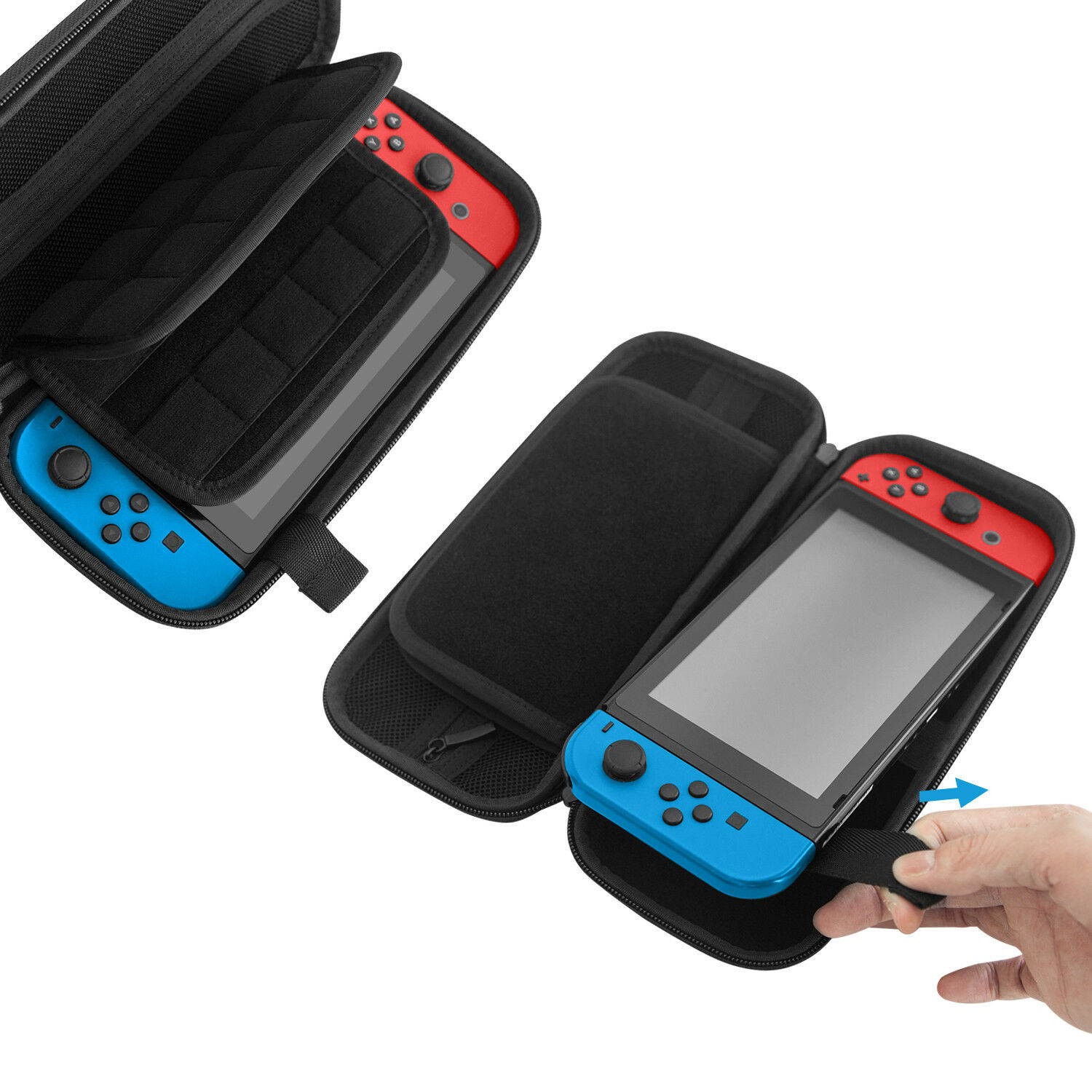 JETech Carrying Case for Nintendo Switch with 20 Game Cartridge Holders Black