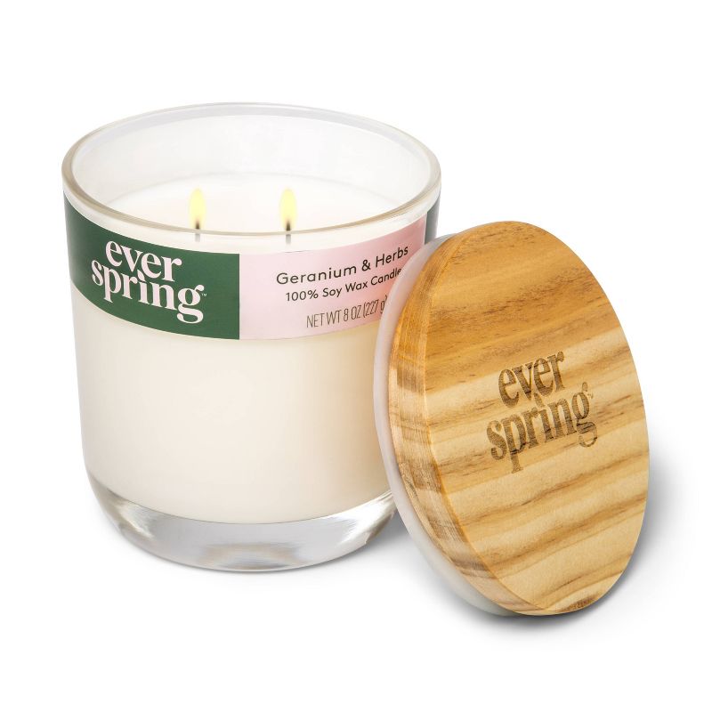 Candle - Geranium & Herbs - 8oz - Everspring™