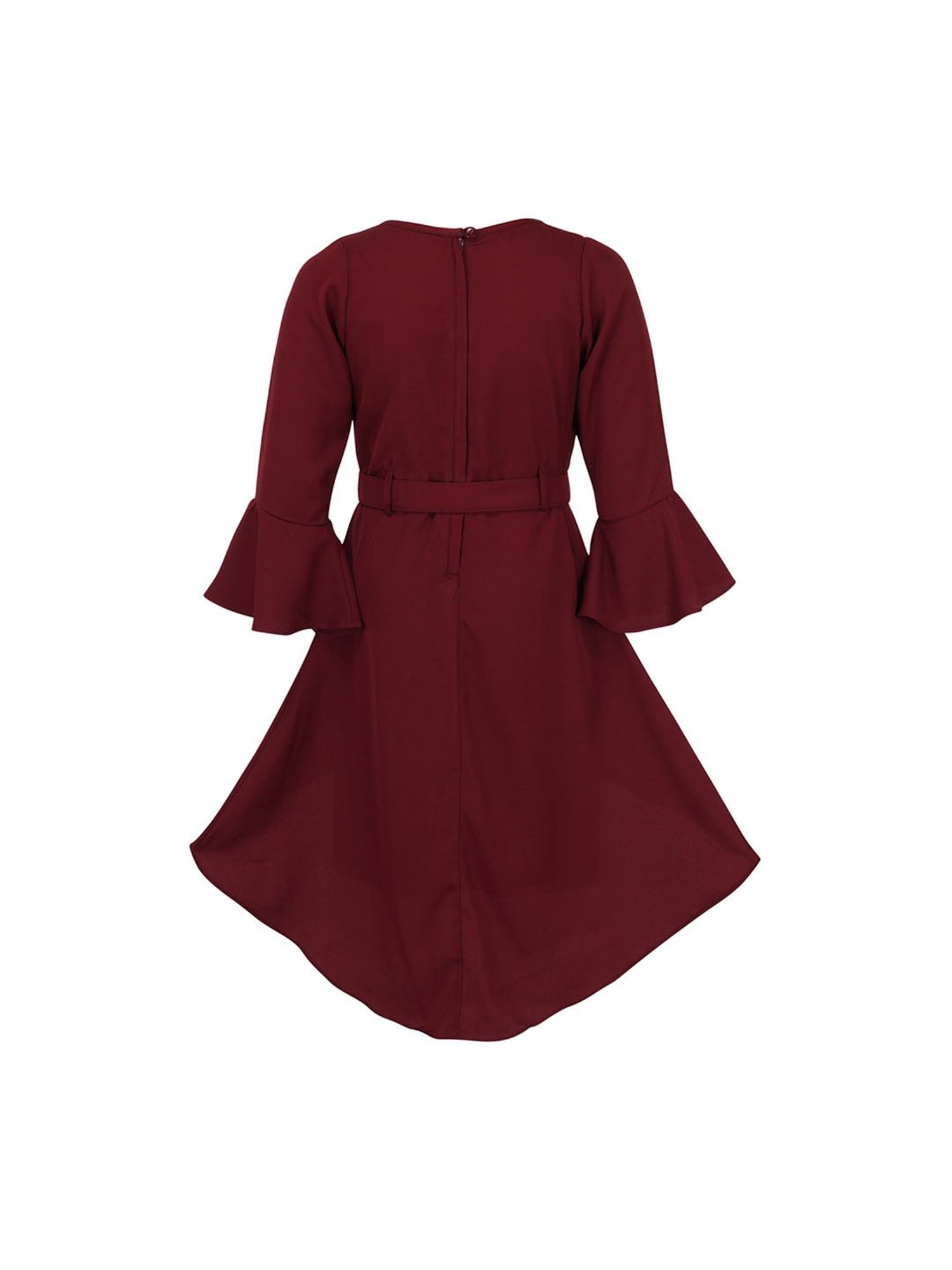 Cutecumber Kids Maroon Embellished  Dress