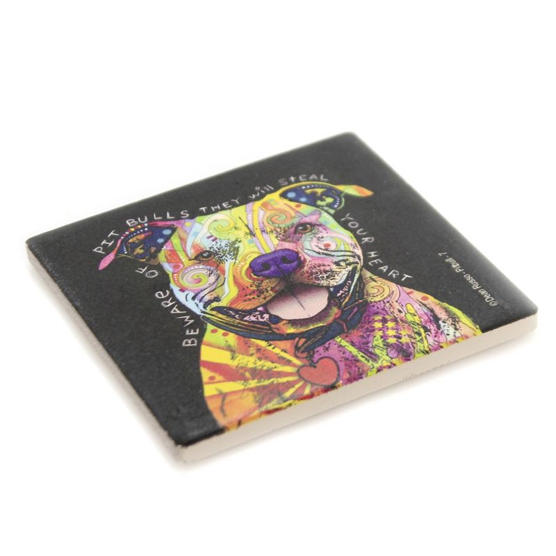 Animal 4.0" Pitbull Heart Cork Backed Coaster Easel Sjt Enterprises  -  Coasters