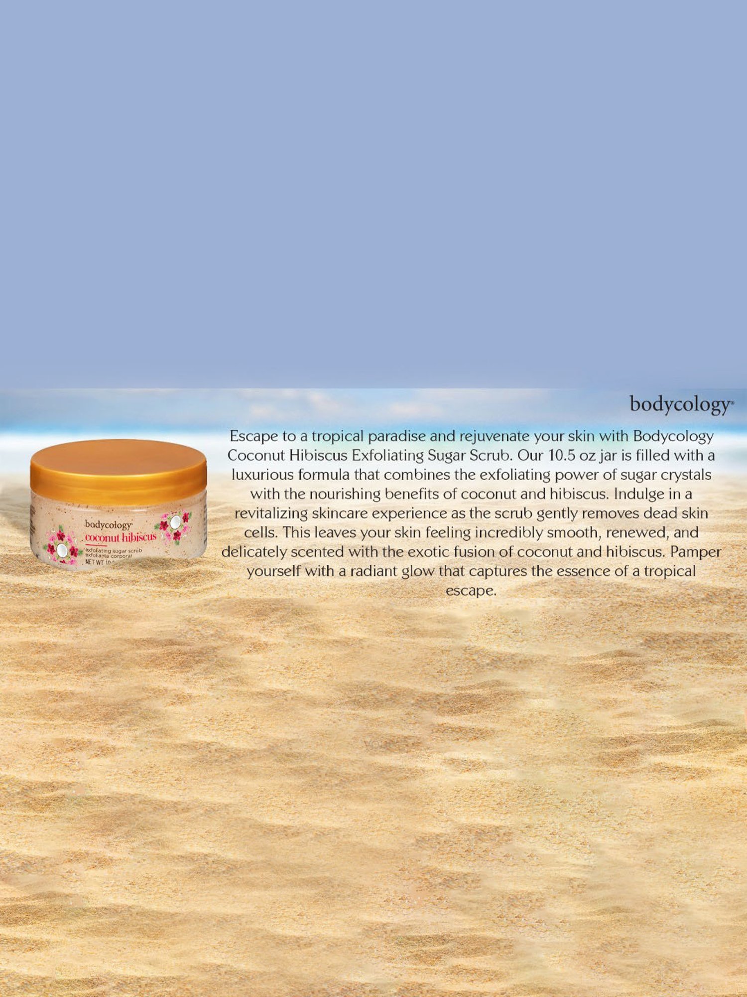 Bodycology Coconut Hibiscus Exfoliating Sugar Scrub - 297 gm