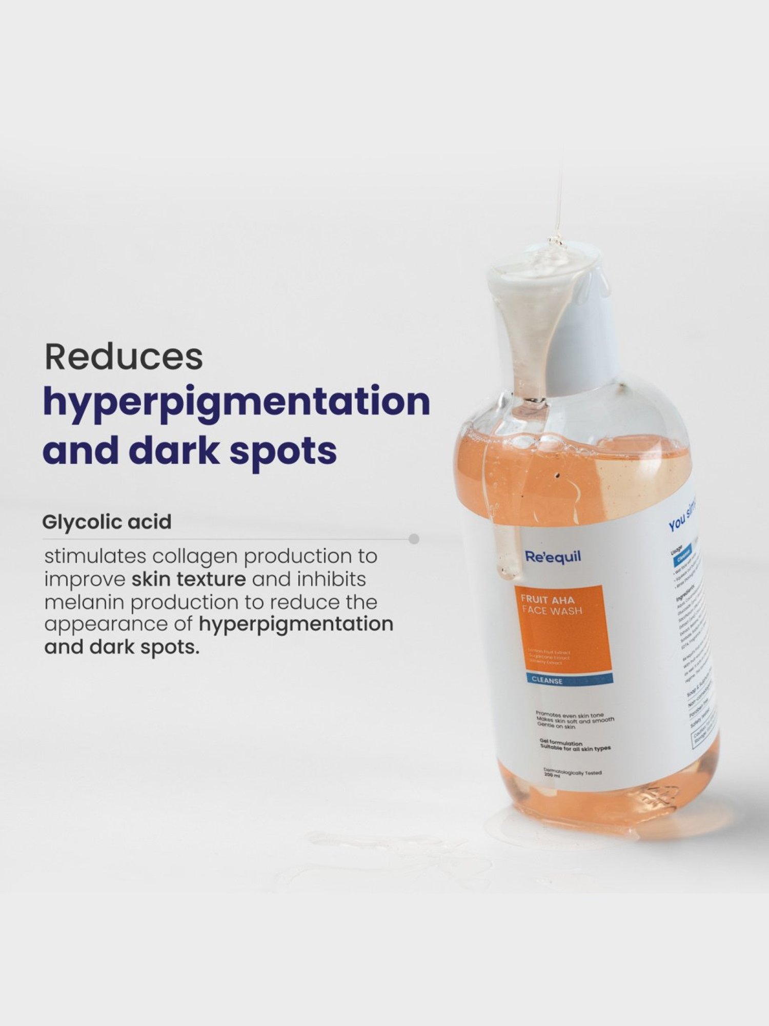 Re'equil Fruit AHA Hyperpigmentation & Skin Brightening Face Wash - 200 ml - 200 ml