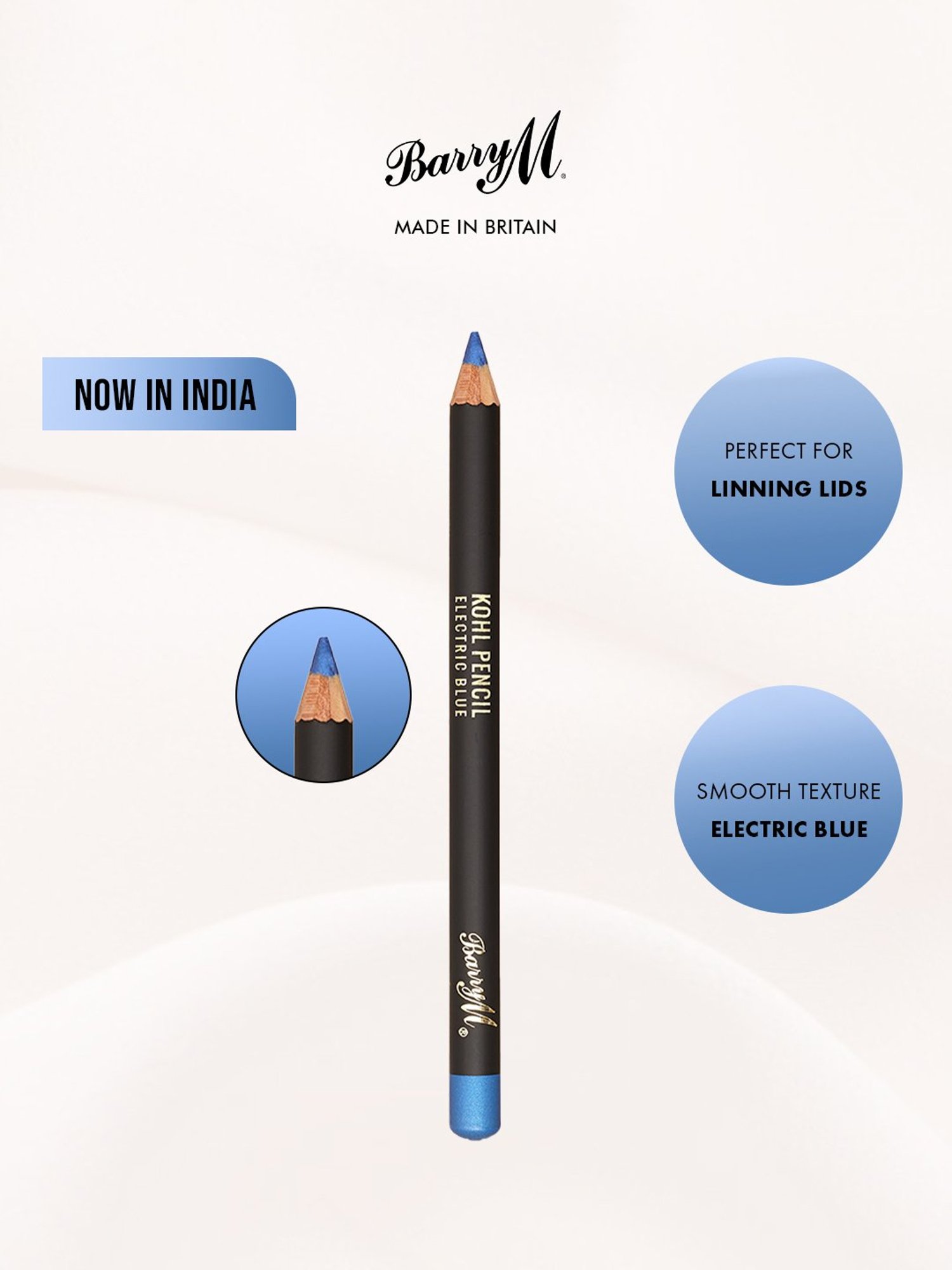 Barry M Kohl Pencil Kingfisher Blue - 1.14 gm