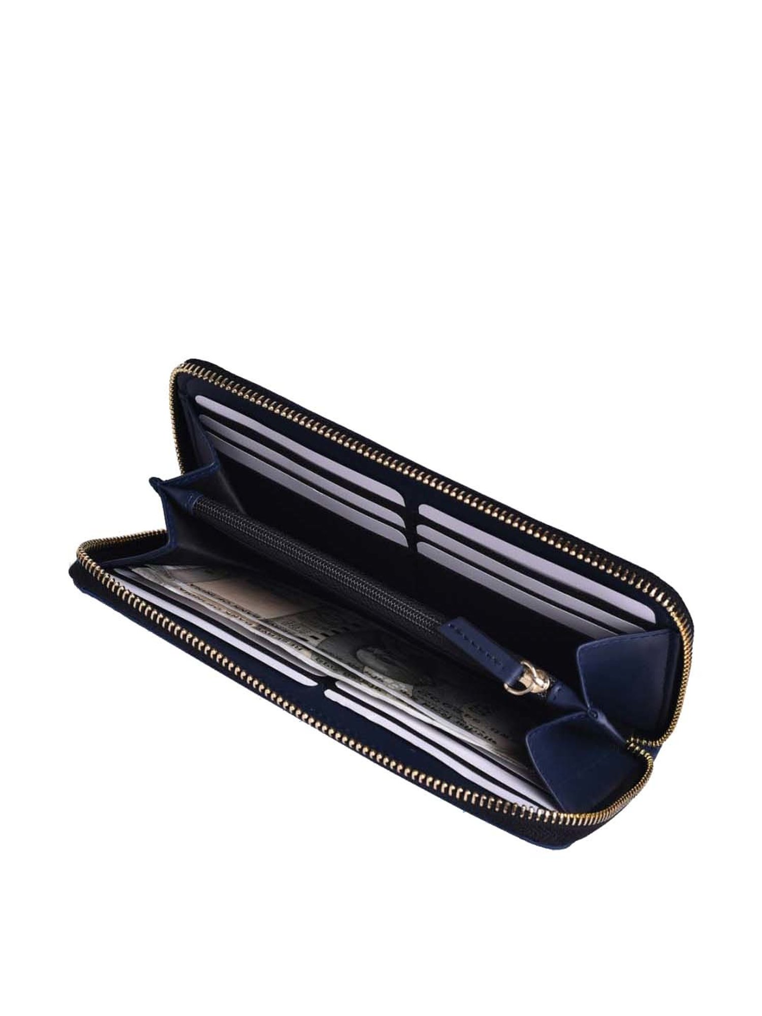 BELWABA Navy Printed Zip Around Wallet for Women