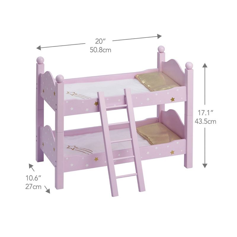 Olivia's Little World - Twinkle Stars Princess 18" Doll Double Bunk Bed