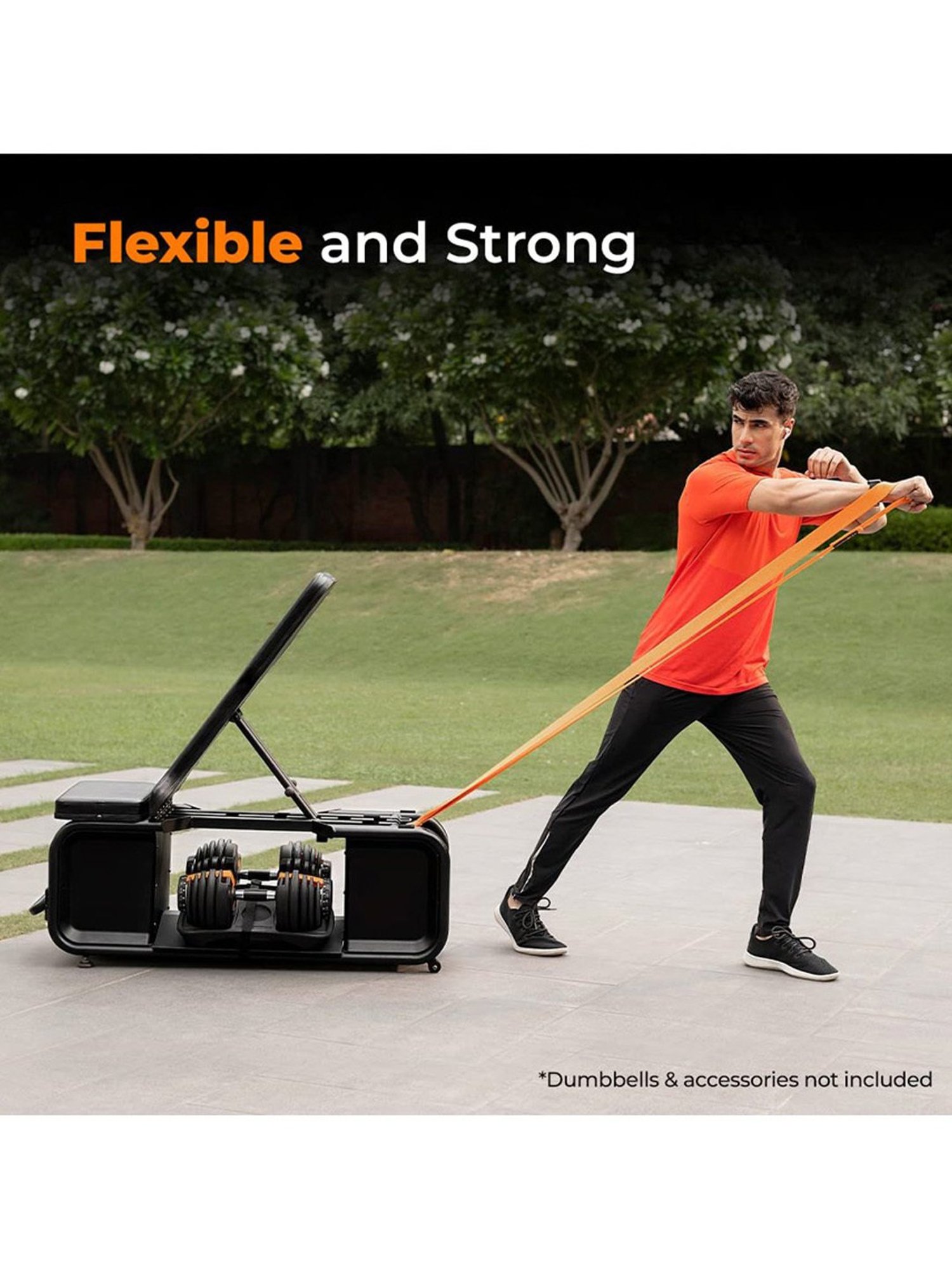 Flexnest Incline and Flat Flexbench Pro 180kgs Weighing Capacity Fitness Bench