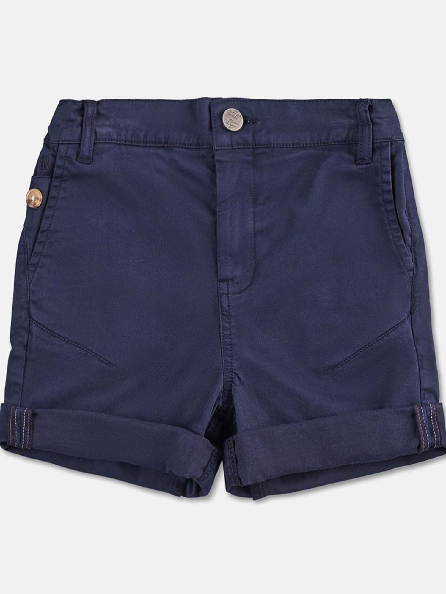 Angel & Rocket Kids Navy Solid Chino Shorts