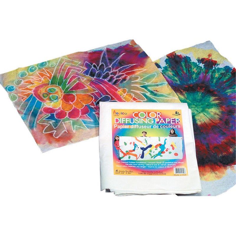 Roylco Color Diffusing Paper, 9 x 12 Inches, White, 50 Sheets