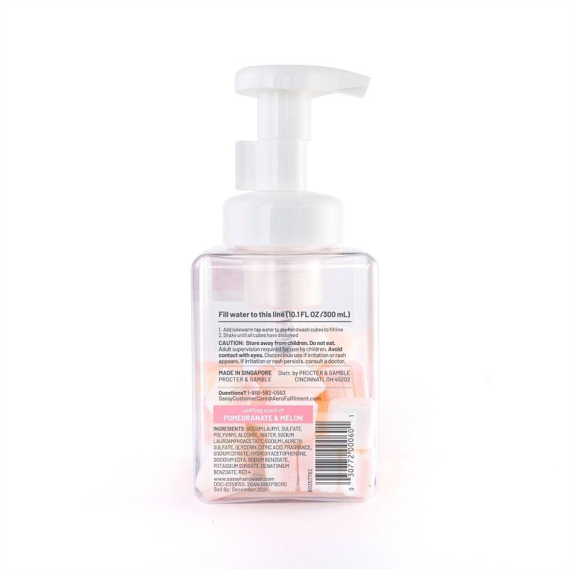 SASSY Refillable Foaming Handwash - Uplifting Scent of Pomegranate & Melon  - 0.5oz