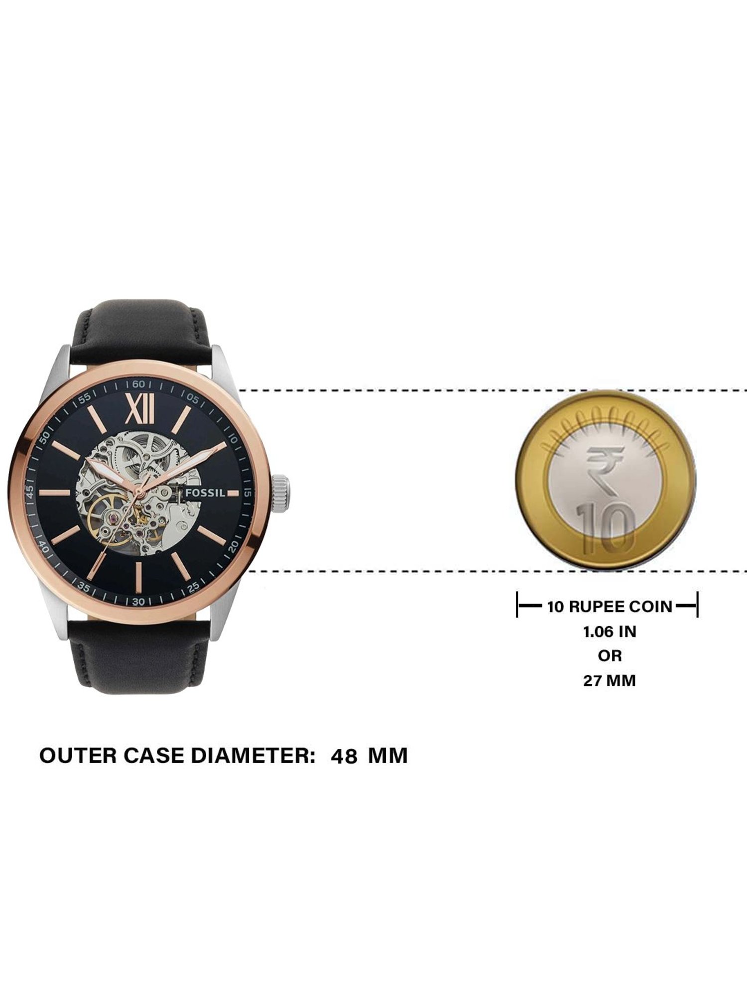 Fossil 48Mm Flynn BQ2383 Analog Watch for Men