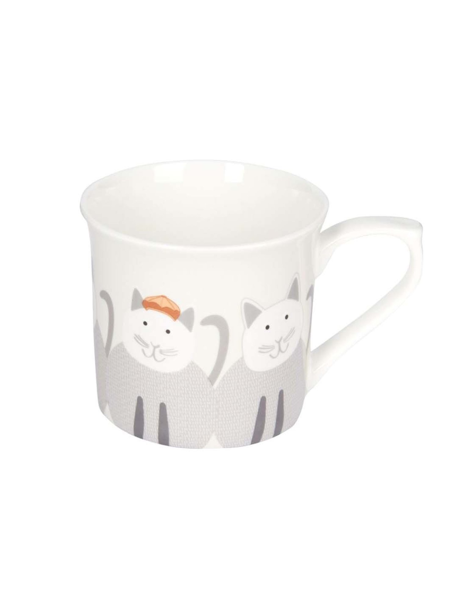 KitchenCraft White Bone China Fluted Mug (0.3 L)