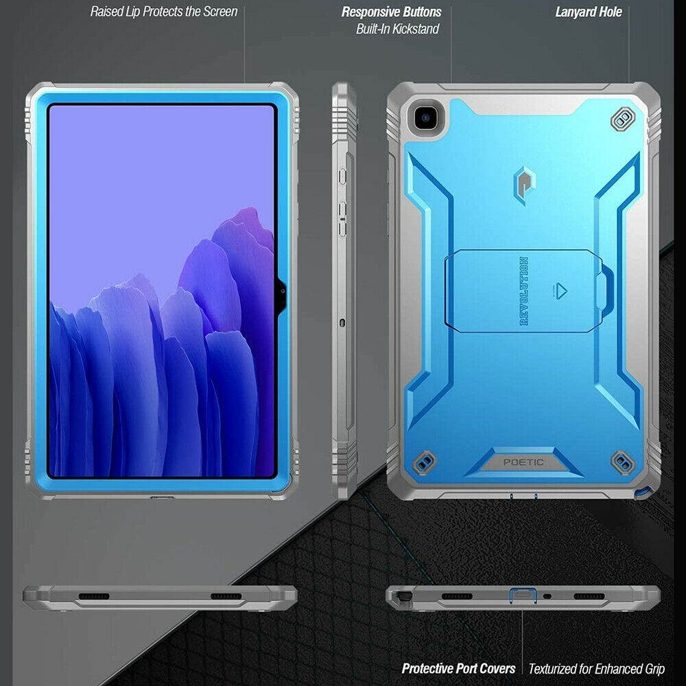 Poetic Case For Galaxy Tab A7 10.4 Tablet Full Coverage w/stand Cover Blue