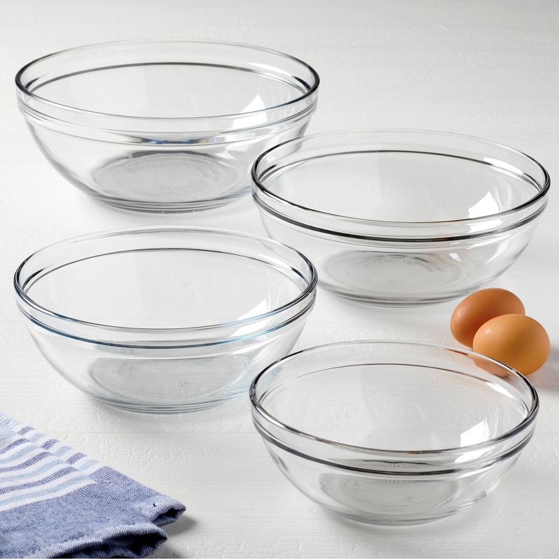 Set of 4 Glass Mixing bowls with Lids - Made By Design™