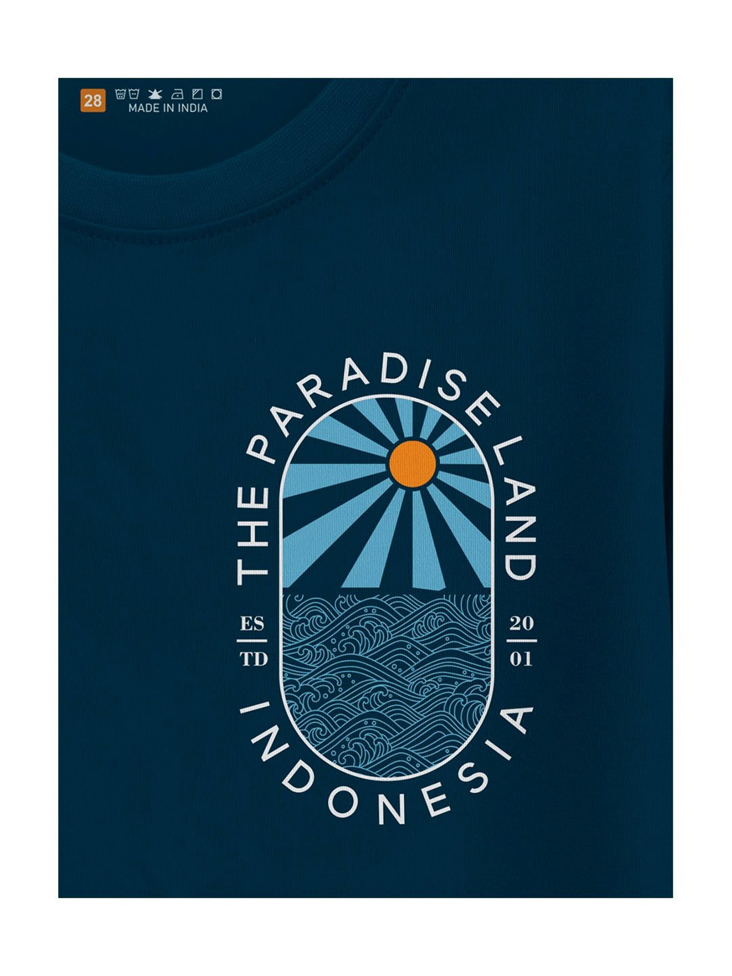 HELLCAT Kids Teal Printed  T-Shirt