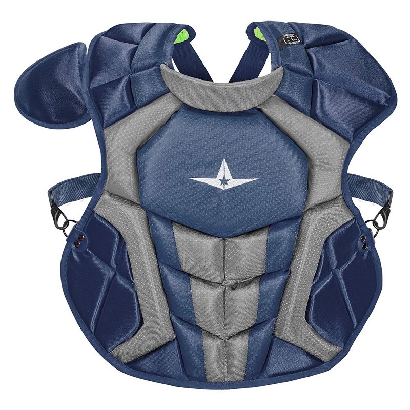All-Star Sports S7 Axis Ages 12 to 16 Protective Baseball Catchers Gear Set with Mask Helmet, Chest Protector, and Leg Guards, Navy