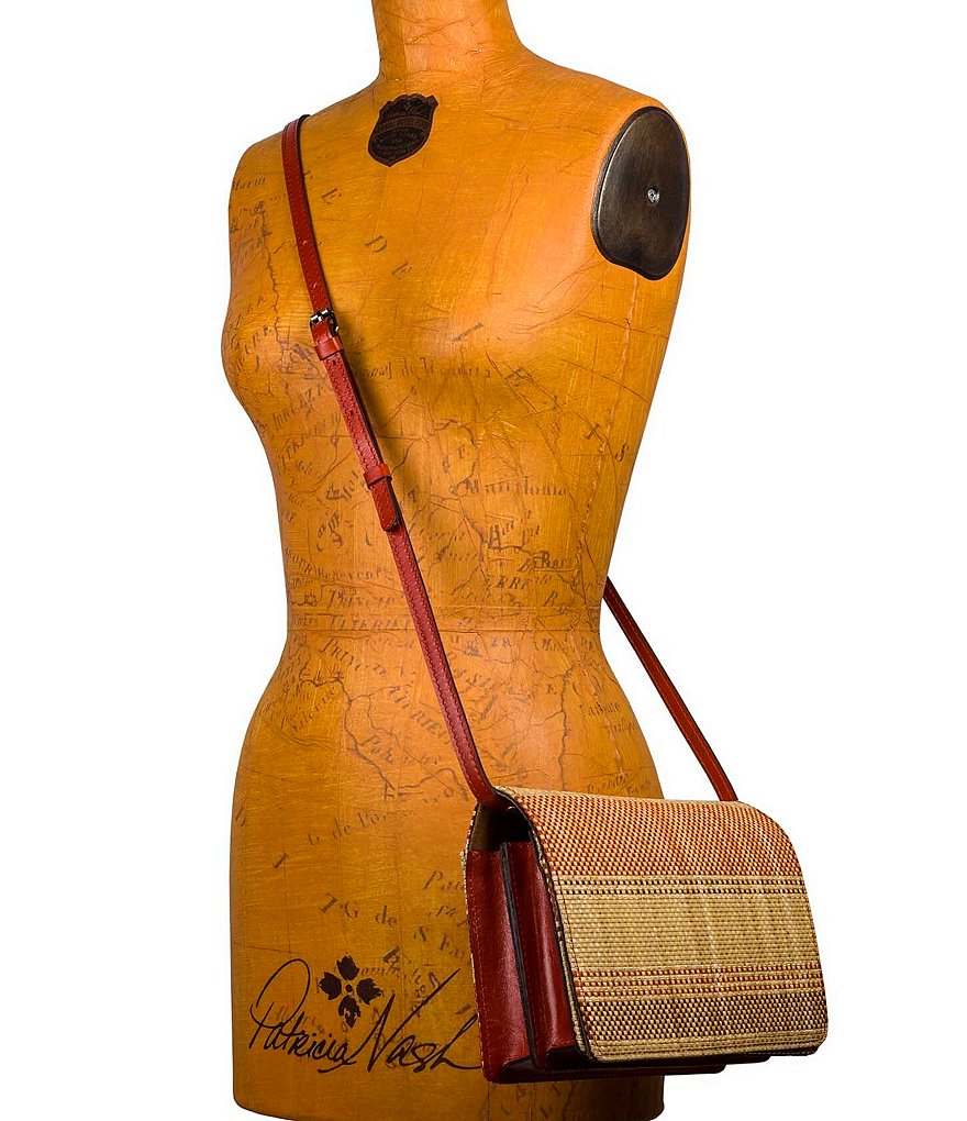 Patricia Nash Seasonal Collection Muzzari Straw Organizer Crossbody Bag