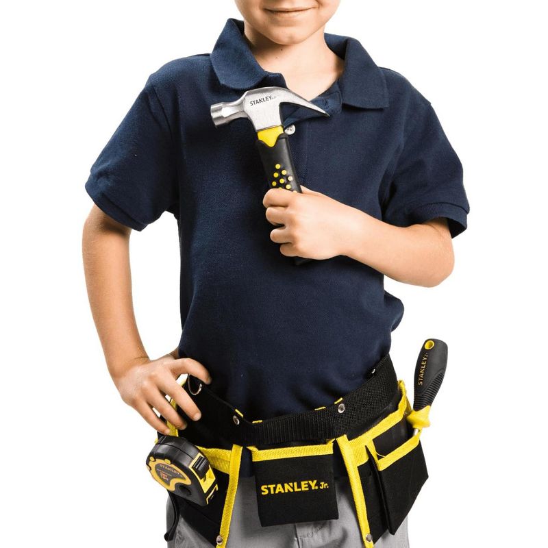 Red Tool Box Stanley Jr. 5 Piece Tool Set | Real Tools for Kids