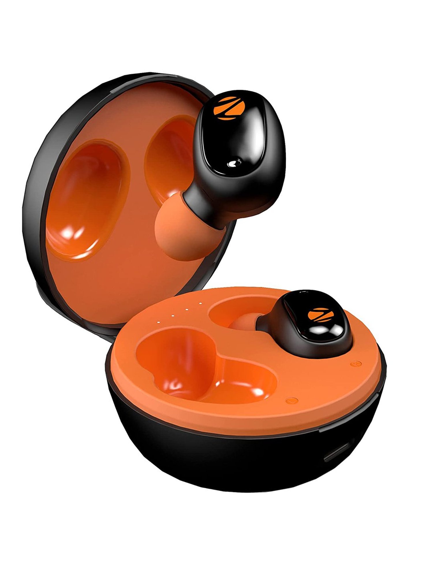 Zebronics Zeb-Sound Bomb 1 True Wireless Earbuds with Mic (Orange/Black)