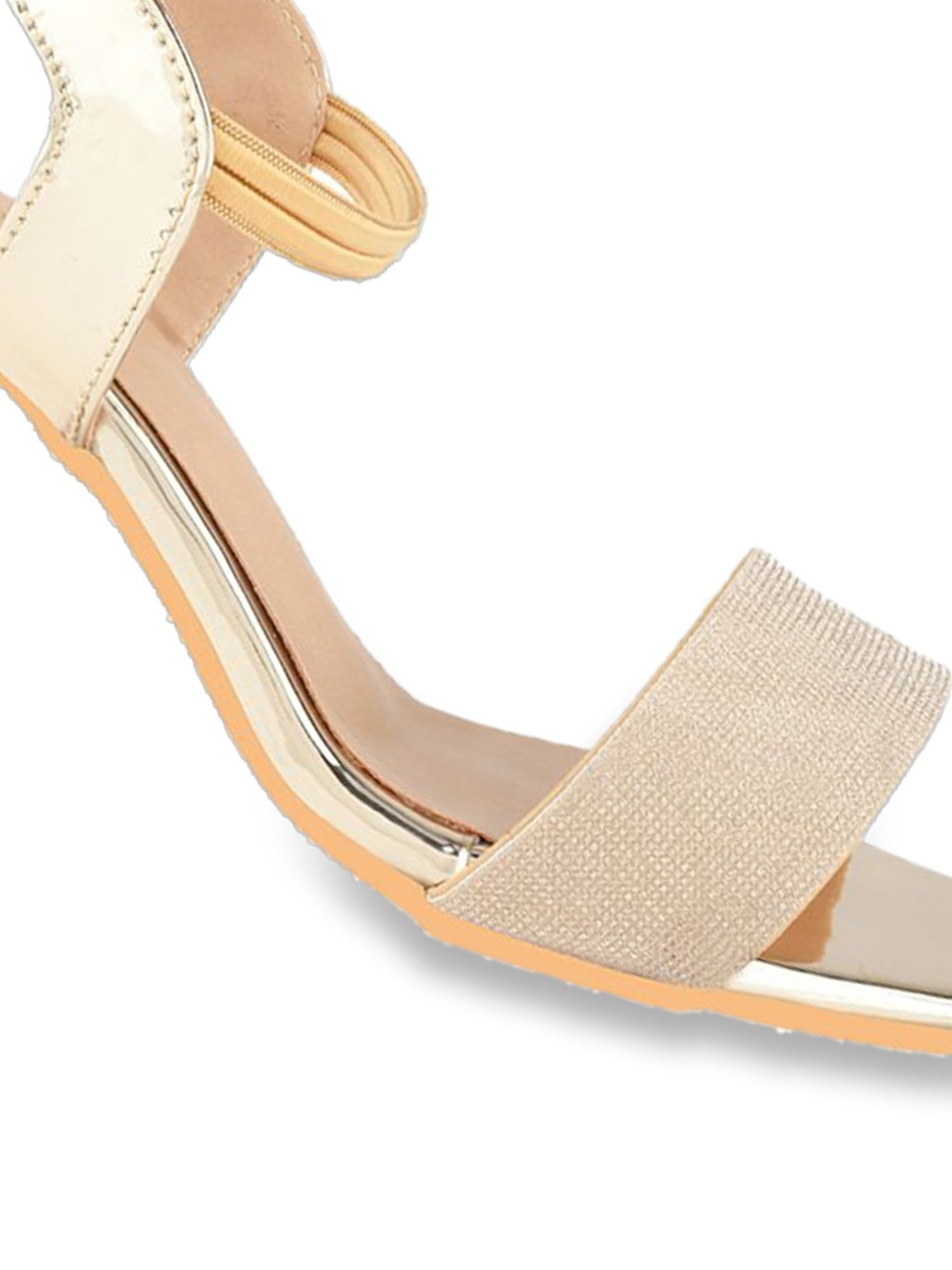 Shoetopia Women's Golden Ankle Strap Sandals