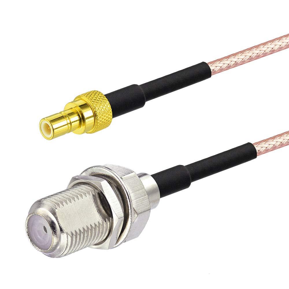 wlaniot SMB to F Adapter Cable SMB Male to F Female Coax Pigtail with RG316 Coaxial Cable (1Ft 30cm) for Sirius XM Satellite Radio Antenna 2 Pcs