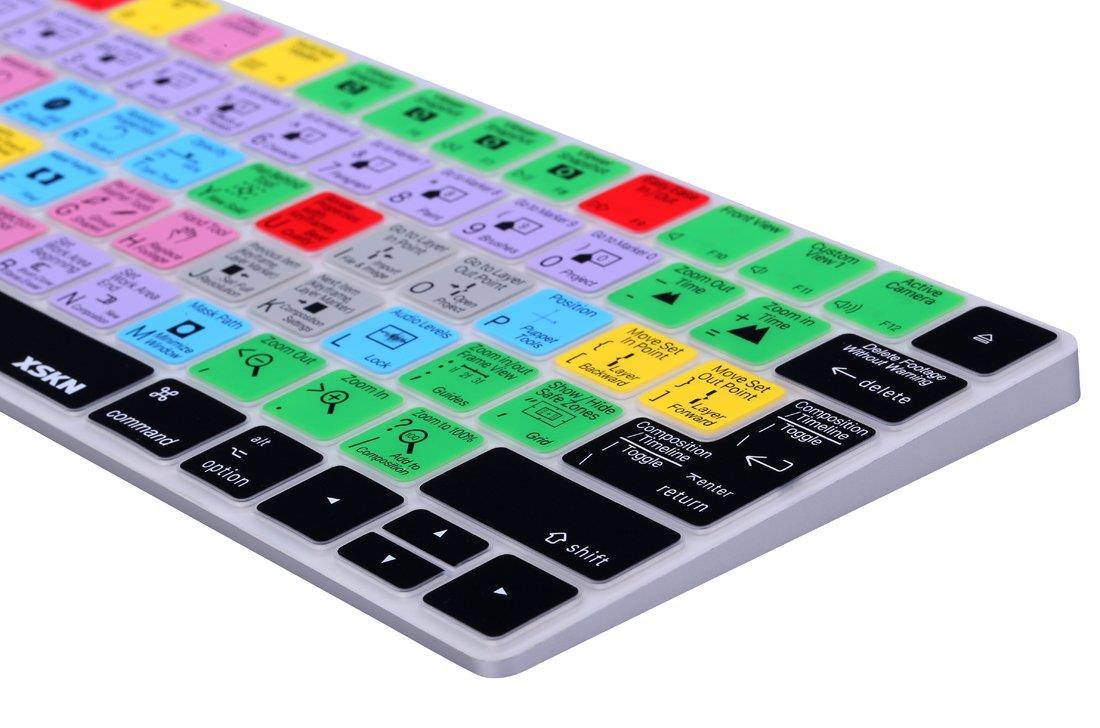 XSKN Adobe After Effects CC Shortcut Keyboard Cover for Apple Magic Keyboard (MLA22LL/A), US and EU Layout