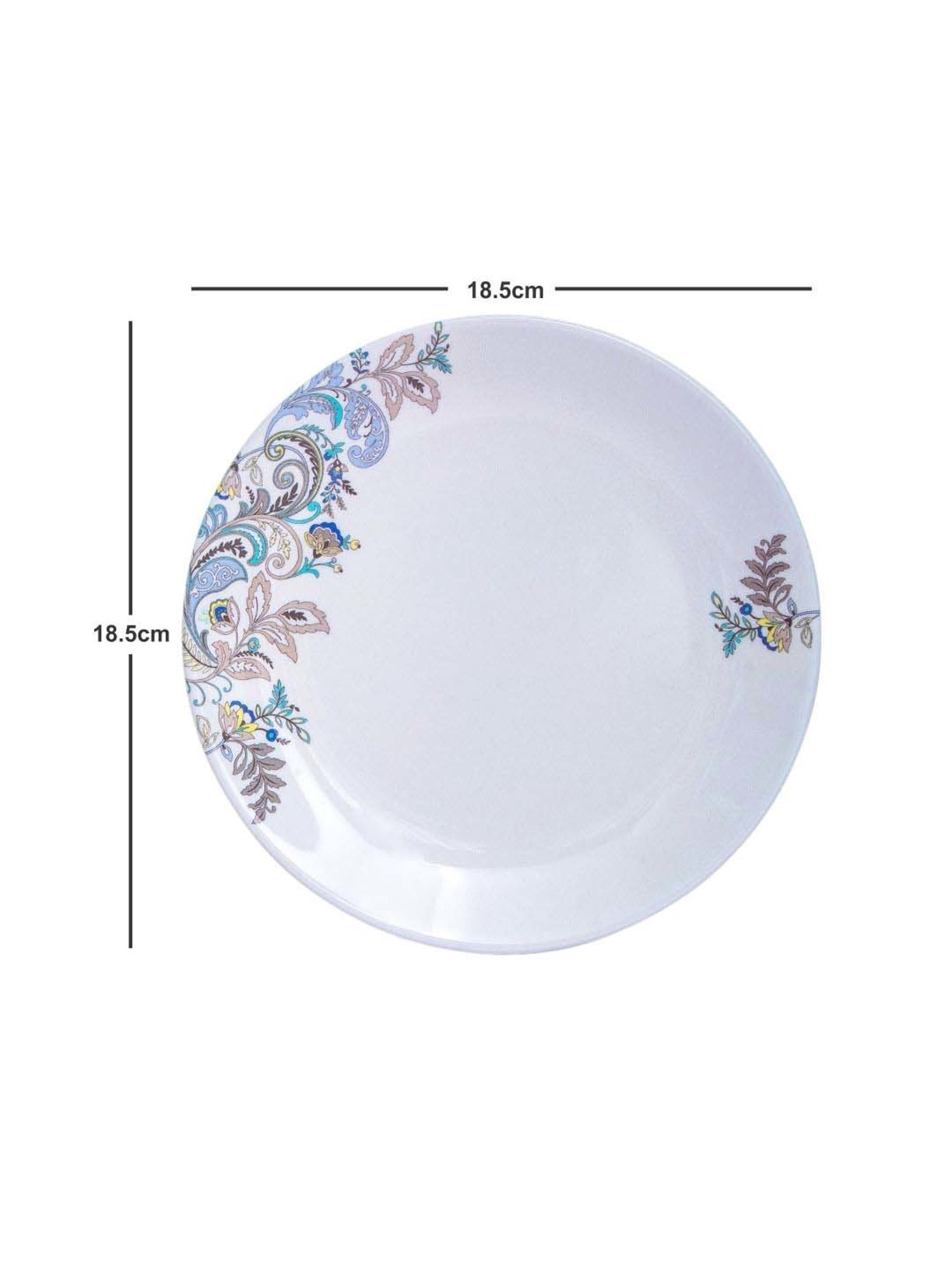 Servewell Flourish Multicolor Melamine Side Plate  - Set of 6