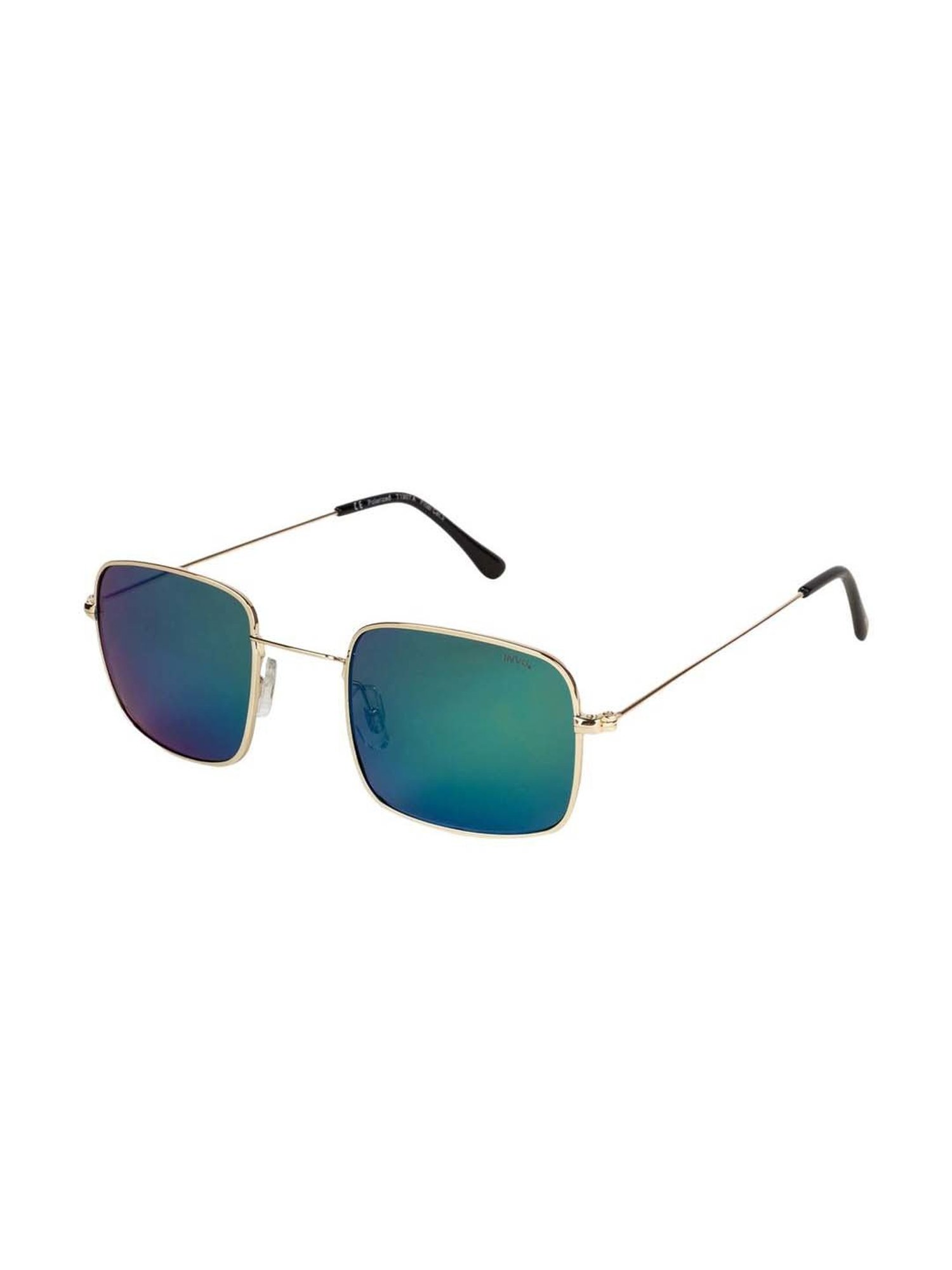 INVU Green Square UV Protection Unisex Sunglasses