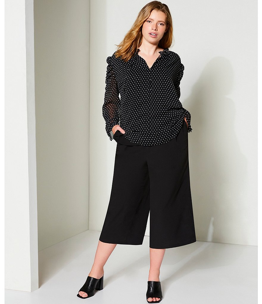 CeCe Plus Size Wide Leg Drawstring Pants