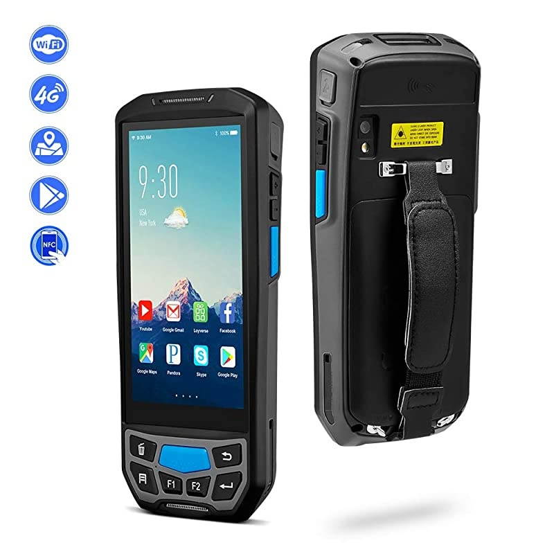 Android 8.1 Barcode Scanner  Rugged Handheld Mobile Terminal with 1D Honeywell Laser Reader, Touch Screen, Camera, Wireless 4G WiFi GPS BT for Delivery Shipping Warehouse Retail Inventory System