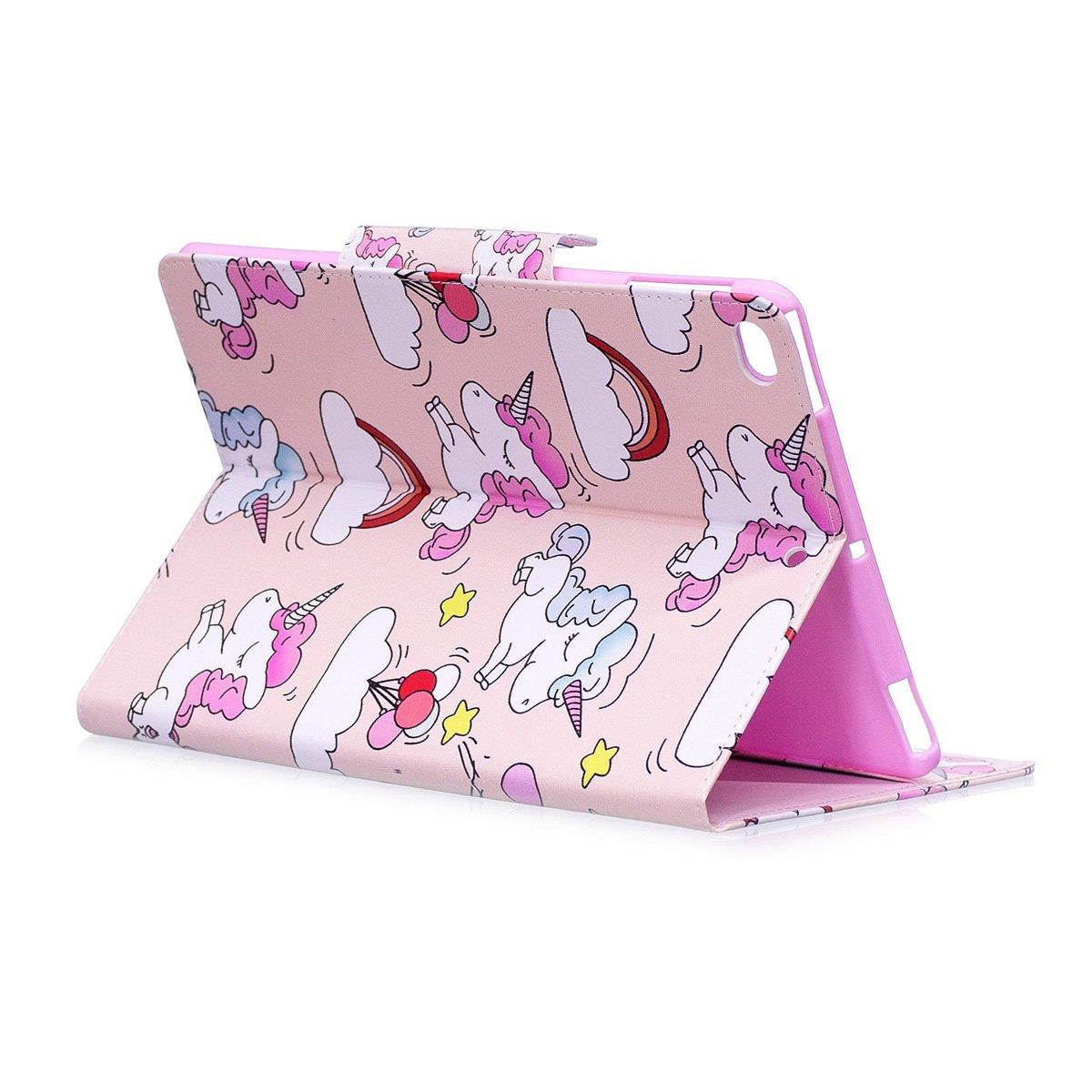 iPad Air case, iPad Air 2 case, Newshine PU Leather Multi-Angle Protective Magnetic Flip Stand Smart Credit Card Slot Case with Auto Sleep/Wake for Apple iPad Air/iPad Air 2 - Unicorn