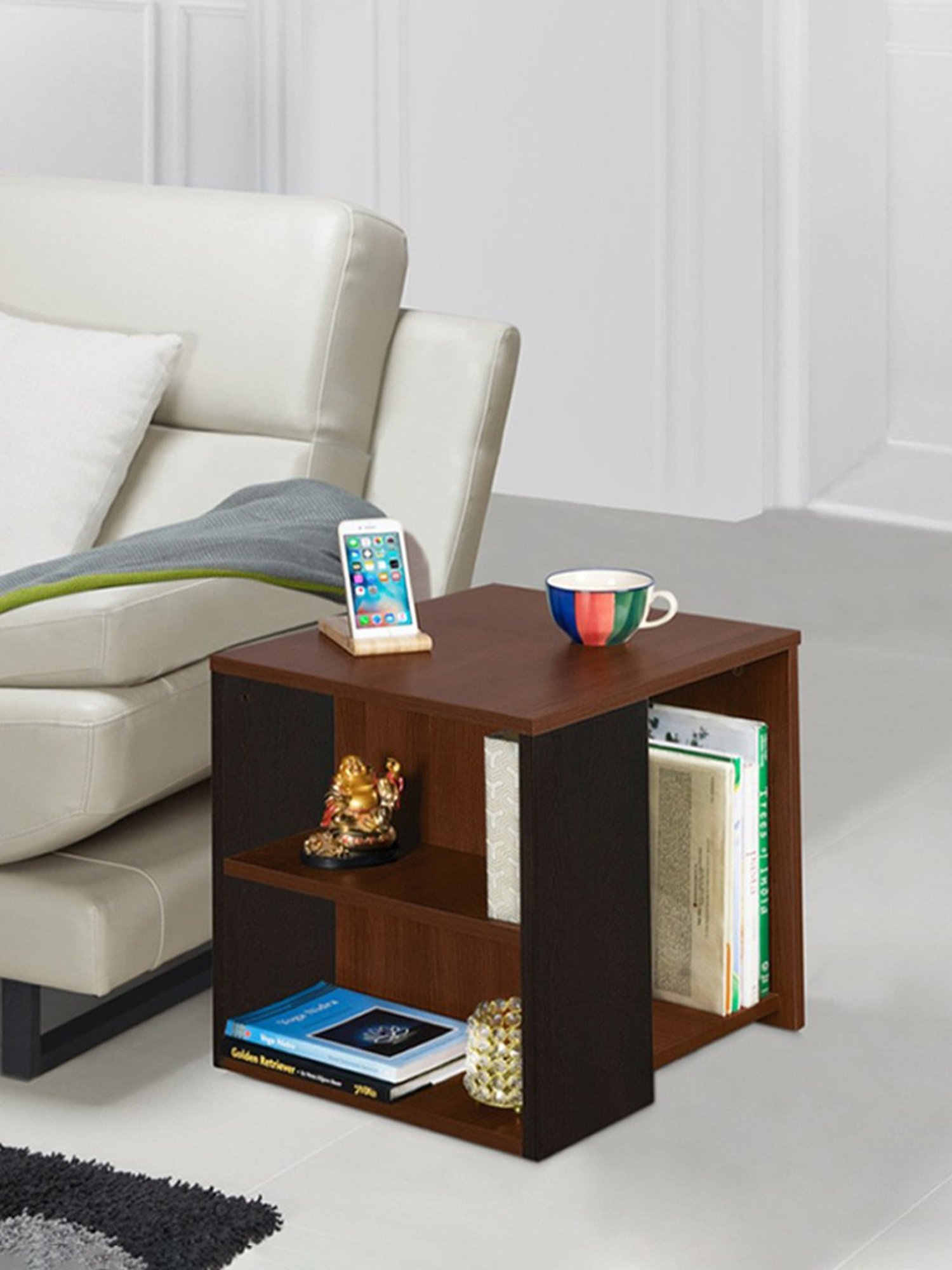 Delite Kom Duo Acacia Dark Engineered Wood Side Table