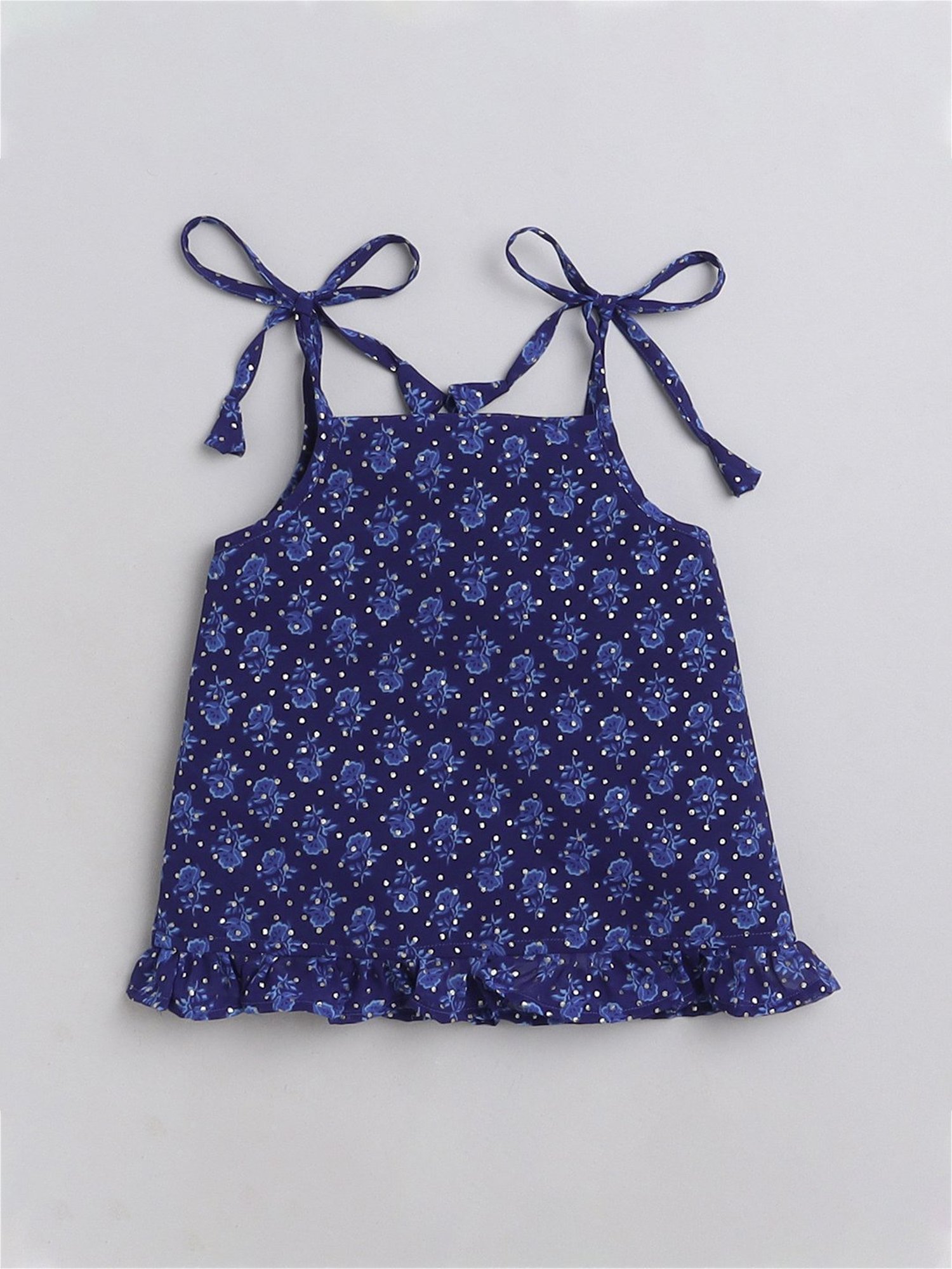 Many Frocks Kids Blue Embellished Top with Plazzos