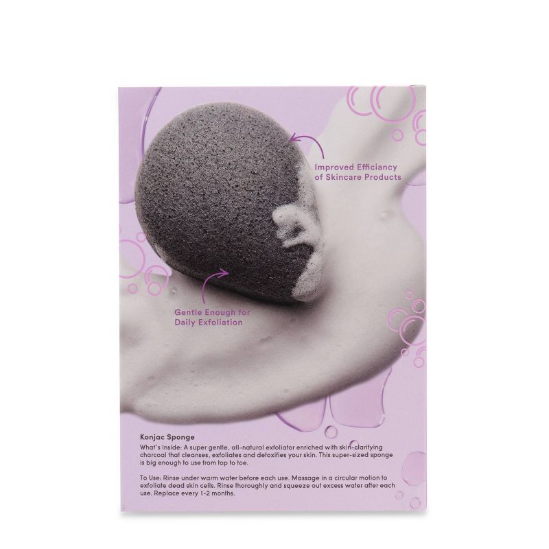 Julep Konjac Sponge Face Charcoal Exfoliating Konjac Root - 1ct