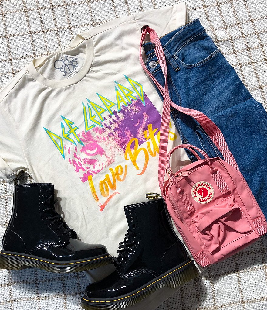 Chaser Knit Def Leppard Rolled Short Sleeve Tee