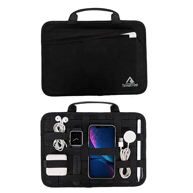 Electronic Organizer Travel Universal Cable Storage Bag Electronics Accessories Cases Compatible with Surface Go/11 inches iPad Pro/10.5 inches iPad Air/7.9 inches iPad Mini ?-