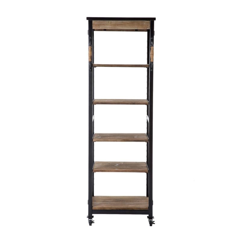 Furinno Turn-N-Tube 4 Tier Multipurpose Open Wood Display Shelf and Bookcase for Living Room, Dining Room, Bedroom, and Office Spaces, Espresso Black