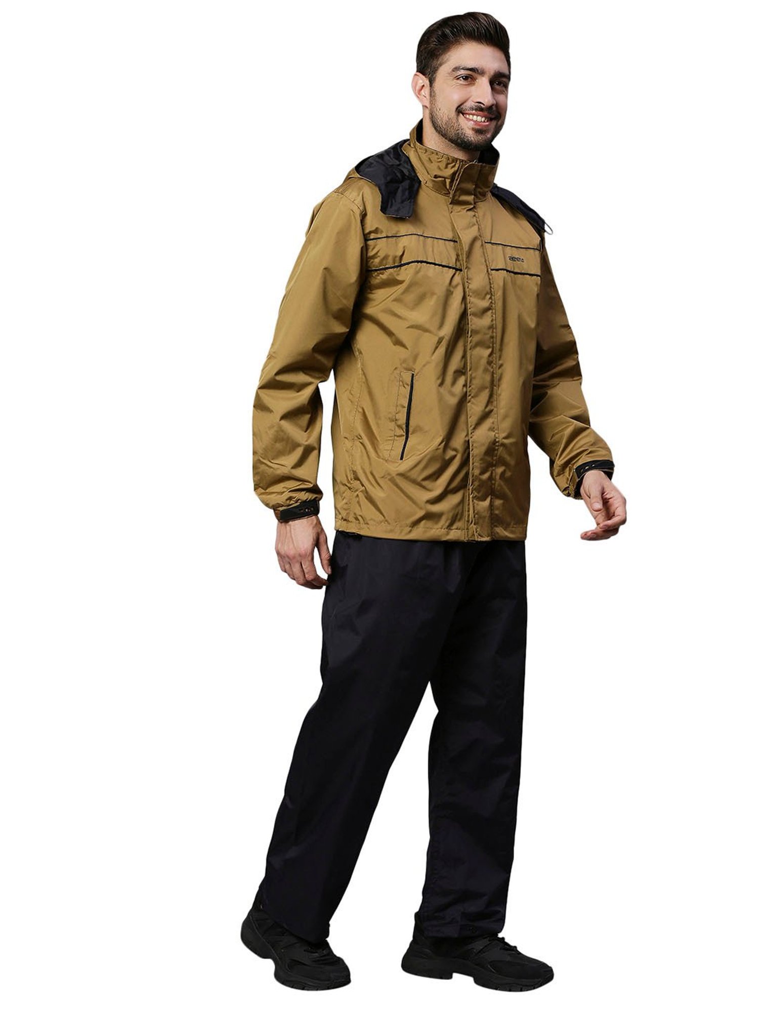 Zeel Coffee Regular Fit Rainwear Jacket