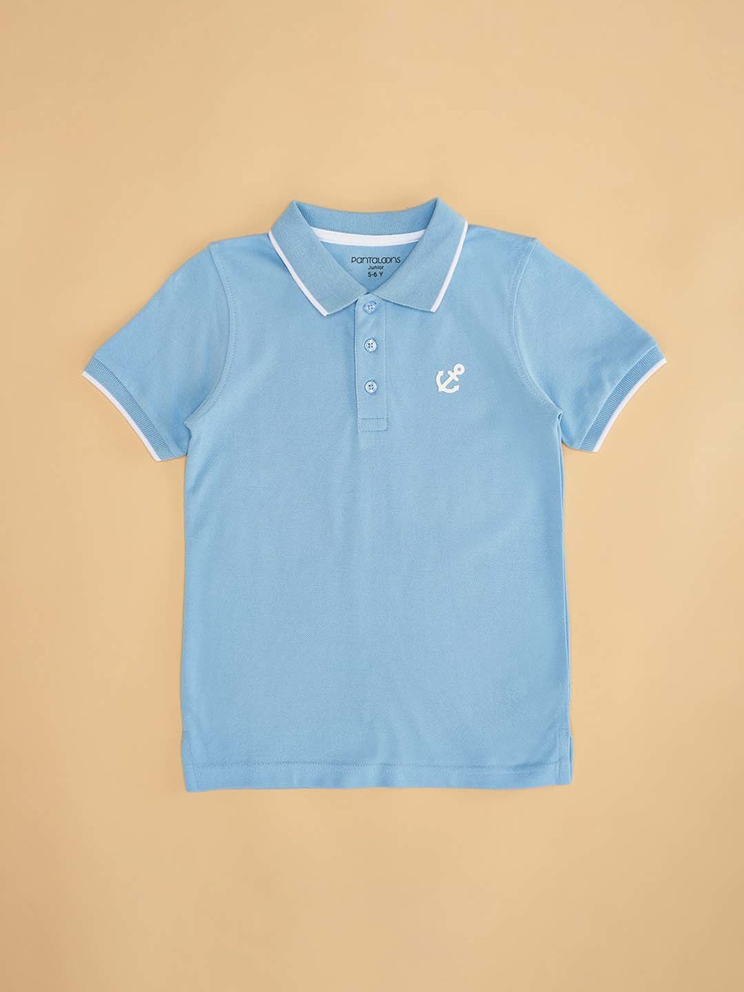 Pantaloons Junior Multicolor Cotton Striped Polo T-Shirt